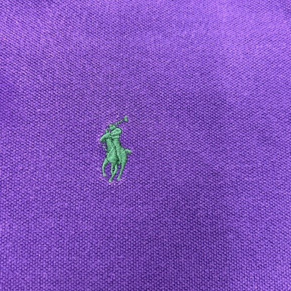 Polo Ralph Lauren Polo Shirt Mens XL Purple Slim Fit Short Sleeve Golf Preppy - Picture 4 of 8